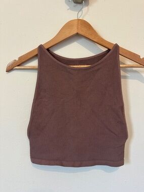 intimately free people seamless boatneck waffle tank crop top